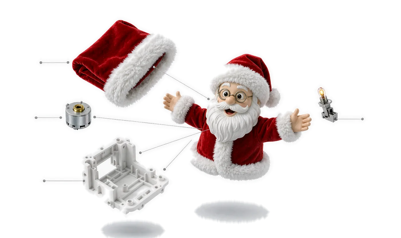 3D Dancing Twerking Santa Claus — component breakdown